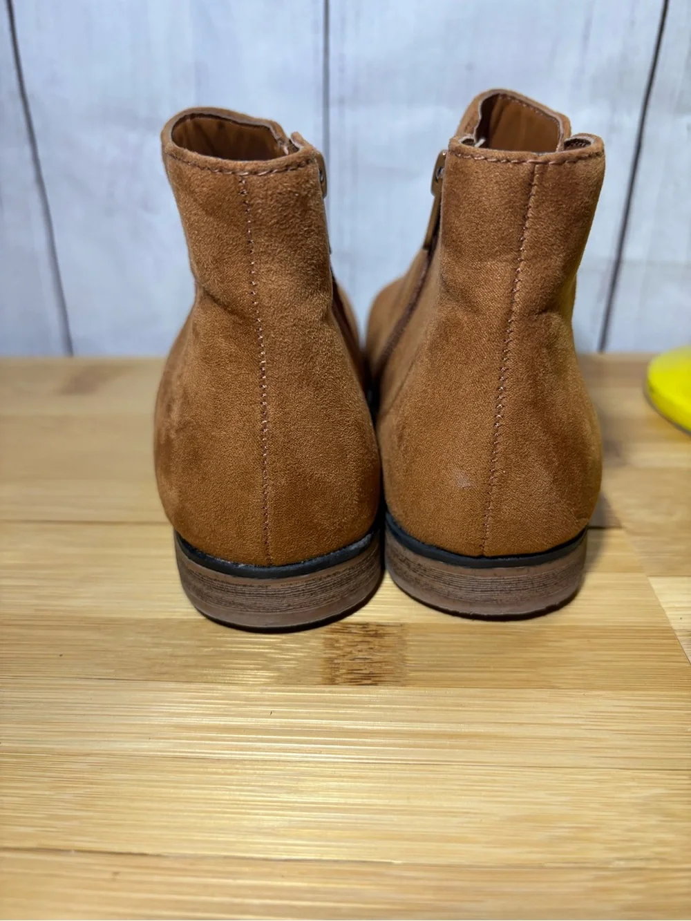Cat & Jack Brown Faux Suede Side-Zip Kids Ankle Boots